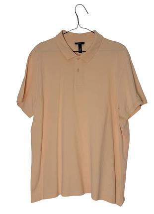 Персикова чоловіча футболка поло h&m regular fit
