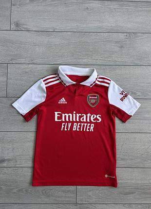 Детское поло футболка джерси майка арсенал лондон Адидас arsenal london adidas football soccer jersey 10 лет 140 см рост оригинал