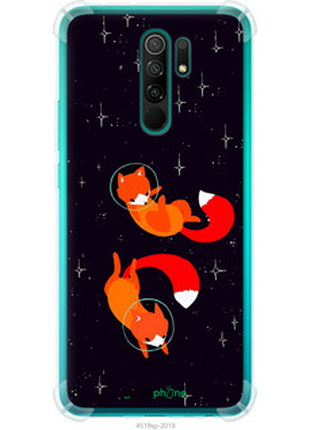 Чехол на xiaomi redmi 9 лисички в космосе "4519sp-2019-72104"