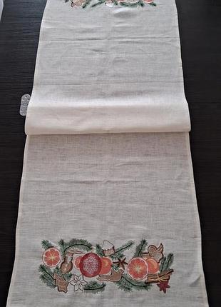Новый льняной новогодний ранер / дорожка linen gallery