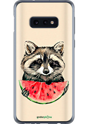 Чохол на samsung galaxy s10e єнотик з кавуном "4605u-1646-72104"