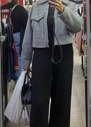 Куртка жакет сірий zara 3