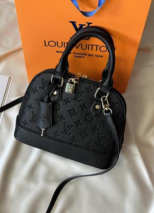 Сумка жіноча louis vuitton alma чорна з еко-шкіри 25х19х12 см