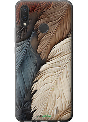 Чехол на huawei p smart plus листья в стиле бохо "5643u-1555-72104"
