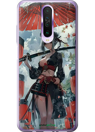Чехол на xiaomi redmi k30 гейша-воин "6124u-1836-72104"