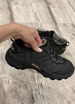 Оригінальні чоловічі трекінгові термокросівки merrell ice cap moc ii у класичному чорному кольорі!