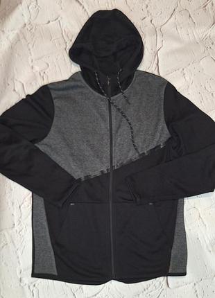 Худи на молнии jack &amp; jones core черно-серое, мужское, м