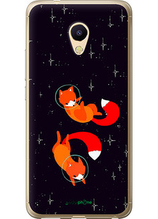 Чехол на meizu m5s лисички в космосе "4519u-776-72104"