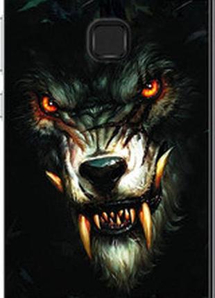 Чехол на huawei p10 lite дьявольский волк "833u-896-72104"