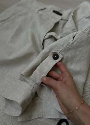 Лляні шорти бермуди massimo dutti 9
