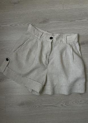 Лляні шорти бермуди massimo dutti 3