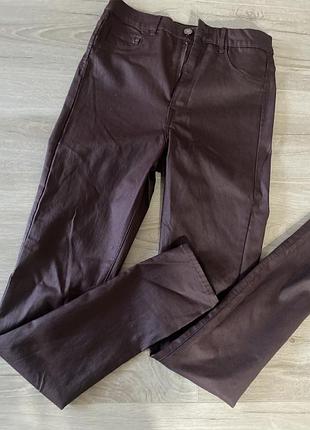 Джинси джегінси під шкіру темно бордовий колір h&m 29 розмір нові