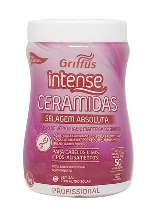 Маска-сироватка 2в1 для зміцнення і блиску волосся intense creme tratamento oleo de ceramidas 1000 g