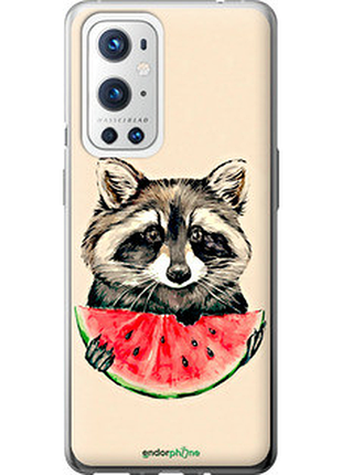 Чехол на oneplus 9 pro енотик с арбузом "4605u-2250-72104"