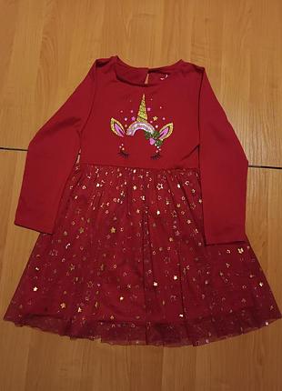 Отличное новогоднее платье для девочки 7-8 лет.