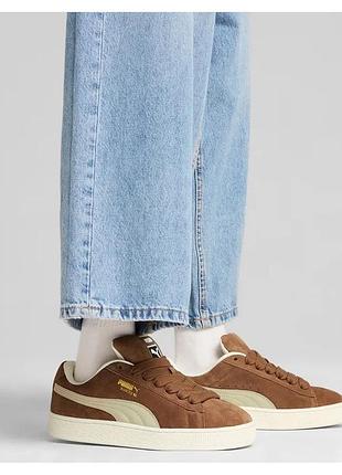 Кросівки унісекс puma suede xl sneakers brown 23.5 см замша