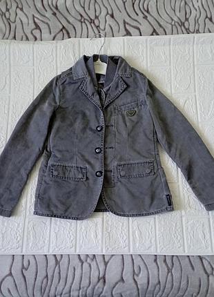 Куртка дитяча armani junior 2-в-1 з жилетом, графітова, на 7-8 років (зріст 130 см)