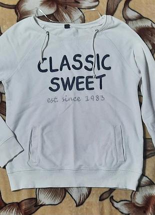 Білий світшот pimkie «classic sweet» (розмір m / 46) / жіночий світшот з принтом