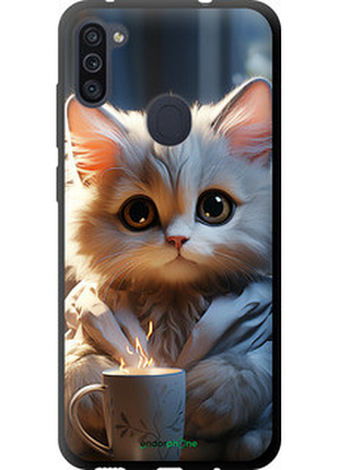 Чехол на samsung galaxy m11 m115f white cat "5646b-1905-72104"