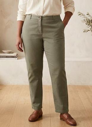 Жіночі штани чінос marks & spencer р. 16 regular оливкові