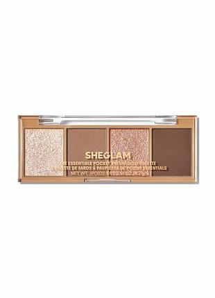 Палетка теней sheglam the essentials pocket eyeshadow palette - confident 5