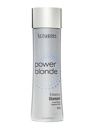 Укрепляющий безсульфатный шампунь для светлых волос scruples power blonde shampoo 250ml