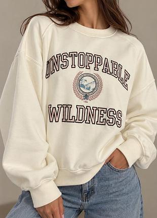 Tally weijl стильний утеплений світшот оверсайз oversize s з принтом