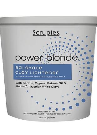 Глина для балаяжа power blonde balayage clay lightener (tub) 454g