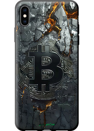 Чехол на iphone xs max раскаленный биткойн "6091b-1557-72104"