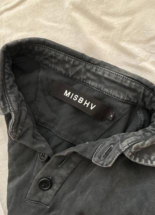 (знижка 1 тиждень) архівний misbhv distressed лонгслів поло потертий денім 7