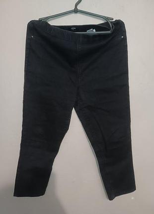 Женские черные джинсовые капри джеггинсы стрейч matalan р. m-l (46-48)