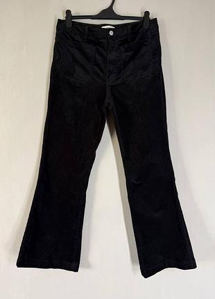 Женские вельветовые брюки клеш marks &amp; spencer (размер eur 44 / xl / ru 16)