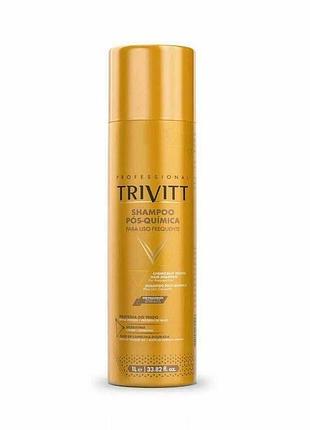 Восстанавливающий шампунь для окрашенных и поврежденных волос trivitt chemically treated hair shampoo 1000ml