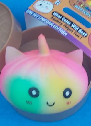 Сквиш антистресс пельмень хинкалии dumpling squishy размер - 8.5 см - разноцветной с ушками