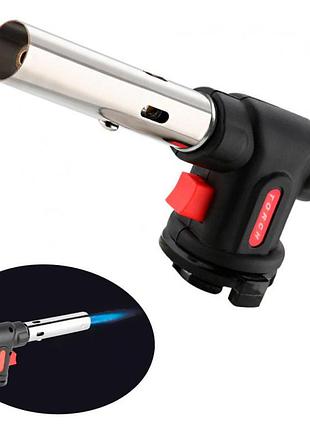 Газовая горелка с пьезоподжигом "multi purpose torch № 504с" чёрно-красная, газ горелка для баллона