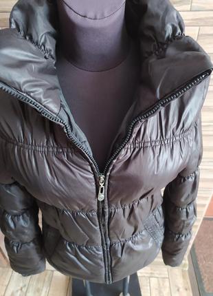 Коротка стьобана чорна курточка only на подвійному холофайбере 42-44,36-38,s,xs5 фото