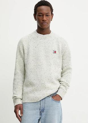 Новий вовняний светр tommy jeans з бірками (оригінал), розмір l (80% вовна)