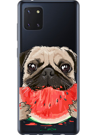Чехол на samsung galaxy note 10 lite мопс и арбуз "4665u-1872-72104"