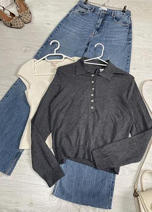 Кофтинка з коміром h&m