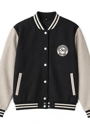 Стильний бомбер у стилі college / varsity, розмір m