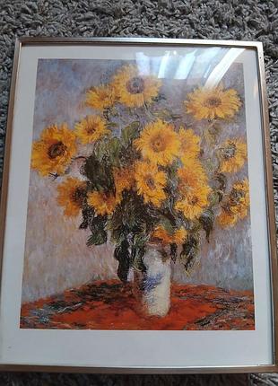 Картина моне фотодрук вінтаж 30×24.5см франція 1998рік