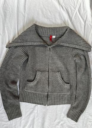 Кардиган жіночий h&m divided сірий в'язаний