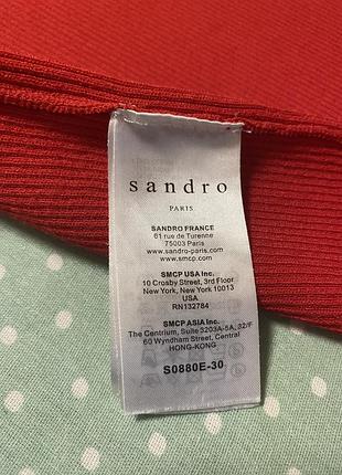 Яскраво-червоний джемпер в рубчик sandro 4
