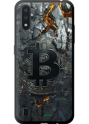 Чехол на samsung galaxy a01 a015f раскаленный биткойн "6091b-1842-72104"