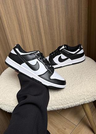 Жіночі кросівки nike sb dunk panda black white найк с бланк чорні з білим