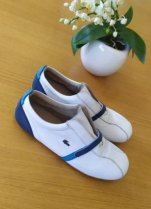 Мокасины женские lacoste слипоны кожа кеды белые синие, р  37 / 24лакоста как новые