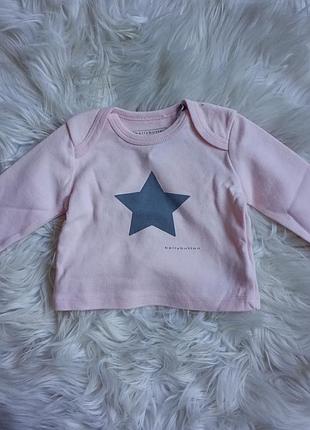 Нежная розовая кофточка со звездой bellybutton 1-2 месяца, 50-56 см (органический хлопок)