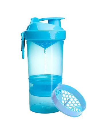 Шейкер спортивный smartshake original2go 600ml neon blue