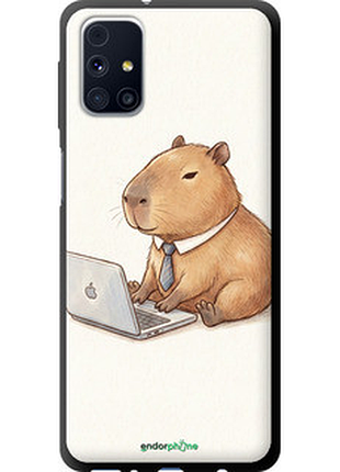 Чехол на samsung galaxy m31s m317f funny capybara ceo working "6777b-2055-72104"