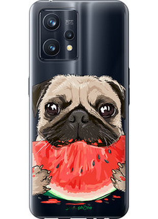Чехол на realme 9 мопс и арбуз "4665u-2866-72104"